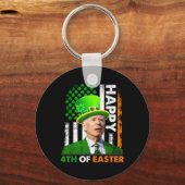 ジョーおもしろいバイデン氏St patricks dayハッピー4日7月 キーホルダー (正面)