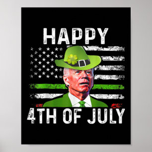 ジョーおもしろいバイデン氏St patricks dayハッピー4日7月 ポスター