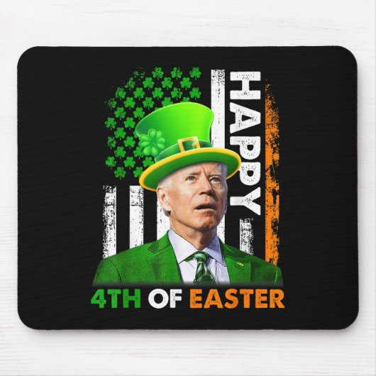 ジョーおもしろいバイデン氏St patricks dayハッピー4日7月 マウスパッド (正面)
