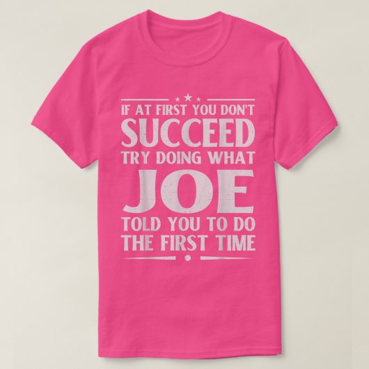 ジョーおもしろい誕生日ジョークパーソナライズされた名男子ボーイ Tシャツ (デザイン正面)
