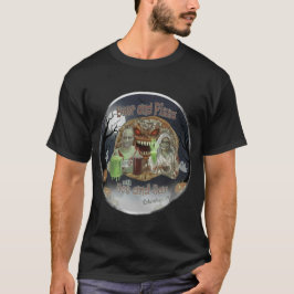 ジョーとジャンのビールとピザのハロウィンTシャツ Tシャツ