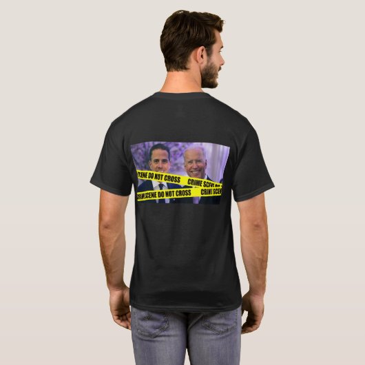 ジョーとハンターのバイデン氏シャツ Tシャツ (裏面フル)
