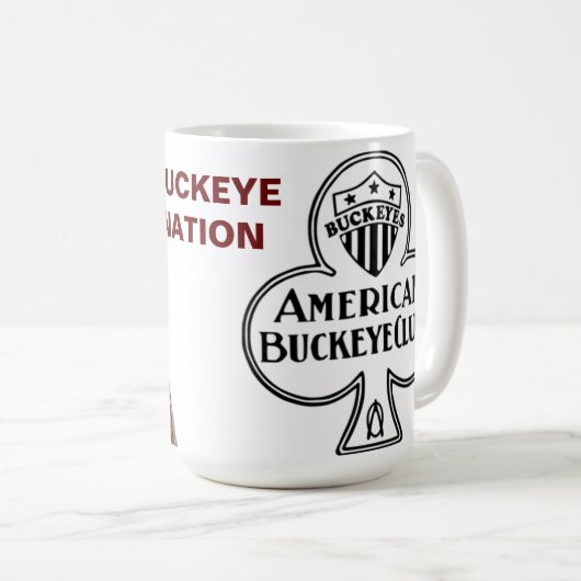 ジョーのバックアイズのRooのマグ コーヒーマグカップ (正面右)