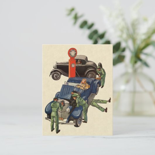 ジョーのフルサービスガソリンスタンド、レトロなビジネス (スタンド正面)