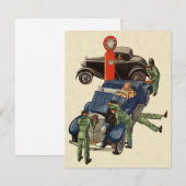 ジョーのフルサービスガソリンスタンド、レトロなビジネス (正面/裏面)