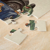 ジョーのフルサービスガソリンスタンド、ヴィンテージ事業 ジグソーパズル (側面)