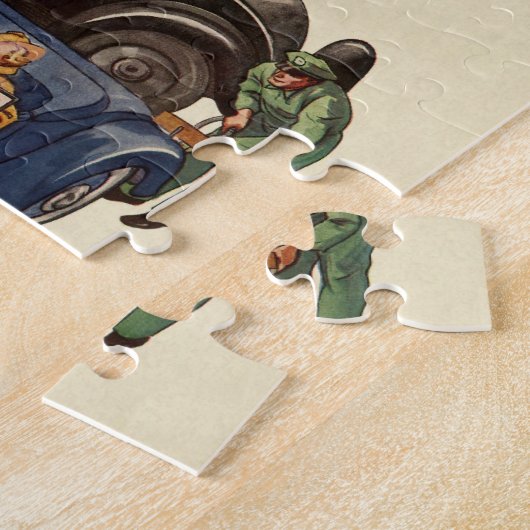 ジョーのフルサービスガソリンスタンド、ヴィンテージ事業 ジグソーパズル (側面)