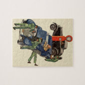 ジョーのフルサービス ガソリンスタンド、ヴィンテージ ビジネス ジグソーパズル (横)