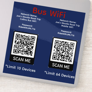 ジョーのロードトリップ コリンズ バス WiFi ステッカー シール