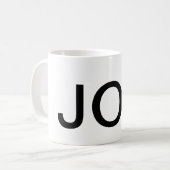 ジョーの文字のコーヒー・マグの飲み物用品のカフェイン コーヒーマグカップ (正面左)