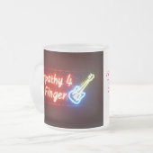 ジョーの暖かいコップを持って下さい フロストグラスマグカップ (正面左)