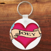 ジョーイカスタム-ハートタトゥーTシャツ&ギフト キーホルダー (正面)