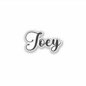 ジョーイ名 – 手書き書道 シール (正面)