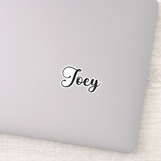 ジョーイ名 – 手書き書道 シール (詳細)