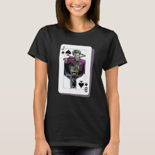 ジョーカーとバットマンのスペードのトランプイラスト Tシャツ
