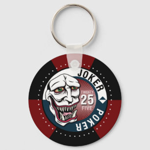 ジョーカーのトランプのポーカーKeychain キーホルダー