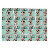 ジョーカーのプードルのギフトバッグ ラージペーパーバッグ (裏面)