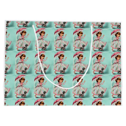 ジョーカーのプードルのギフトバッグ ラージペーパーバッグ (裏面)