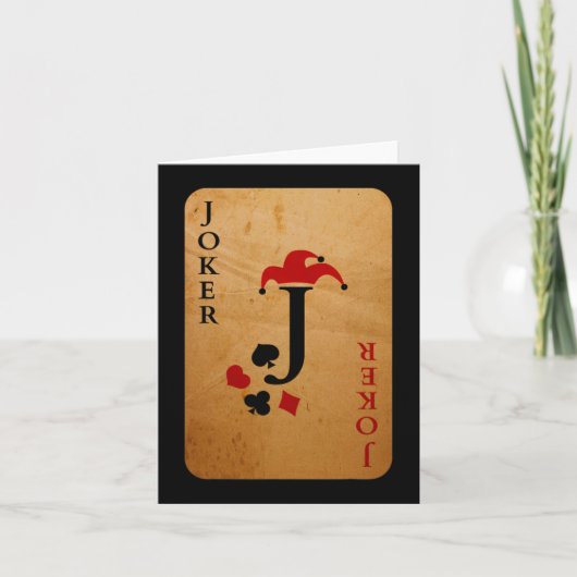 ジョーカーの衣装ハロウィーンカジノカード カード (正面)