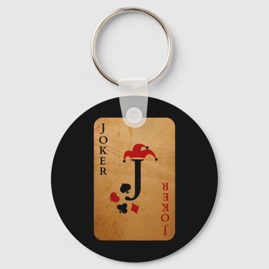 ジョーカーの衣装ハロウィーンカジノカード キーホルダー (正面)