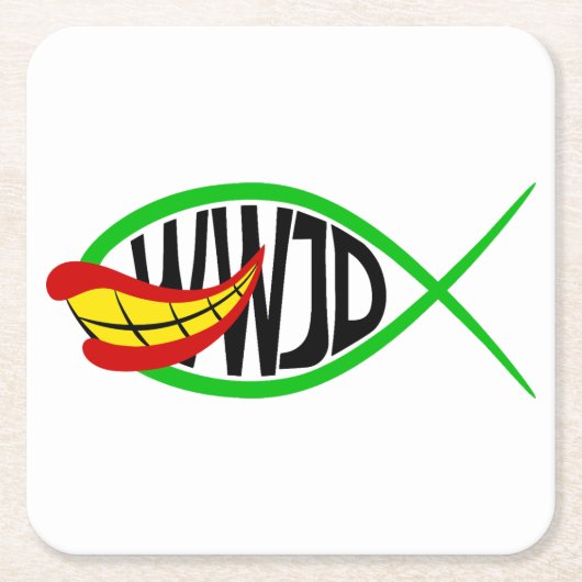 ジョーカーは何をする？ スクエアペーパーコースター (正面)