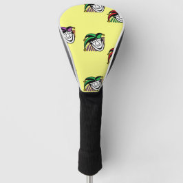 ジョーカーカラフル帽子のパターン黄色 ゴルフヘッドカバー