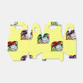 ジョーカーカラフル帽子のパターン黄色 フェイバーボックス (折り畳みなし)