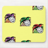 ジョーカーカラフル帽子のパターン黄色 マウスパッド (正面)