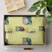 ジョーカーカラフル帽子のパターン黄色 薄葉紙 (ギフト)