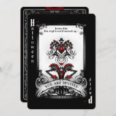 ジョーカーカードハローウィンパーティ招待状 招待状 (正面/裏面)