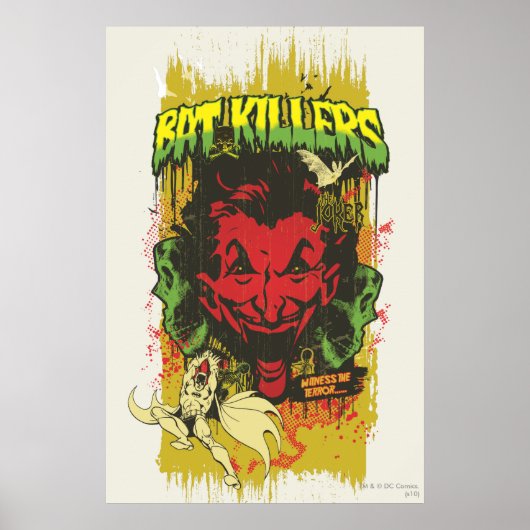 ジョーカーレトロ漫画ブックモンタージュ ポスター (正面)