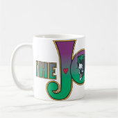 ジョーカー名のロゴ コーヒーマグカップ (左)