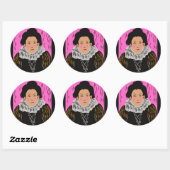 ジョーカー女性デザインオン ラウンドシール (シート)