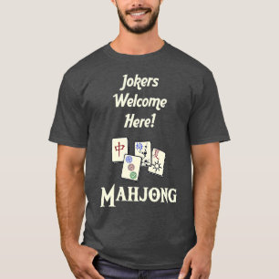 ジョーカー歓迎ここ楽しいゲー遊ムマジョング Tシャツ