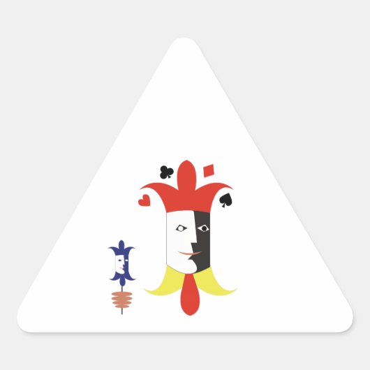 ジョーカー頭 三角形シール (正面)