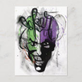 ジョーカー ネオン エアブラシ ポートレート ポストカード (正面)