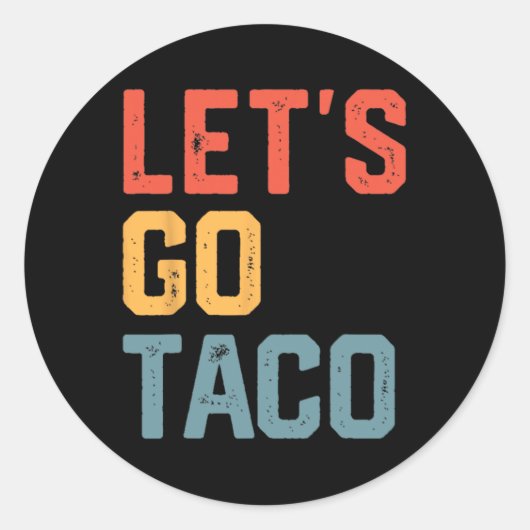 ジョークおもしろいことわざレッツゴータコ ラウンドシール (正面)