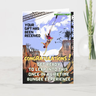 ジョークおもしろいのいたずら誕生日カードバンジー体験 カード