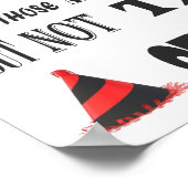 ジョークのポスターTYOE赤と黒と単語 ポスター (角)