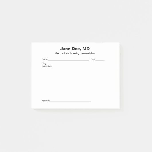 ジョークの処方箋パッド ポストイット (正面)