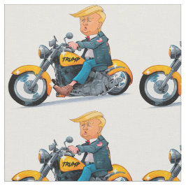 ジョークプレジデントDonald Trumpバイクもしくは自転車に乗る人-ミーム ファブリック