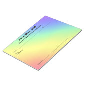 ジョーク処方せん レインボー - 11" x 8.5" メモ帳 (アングル)