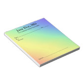 ジョーク処方箋レインボーパッド - 5.5" x 6" メモ帳 (アングル)