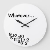 ジョーク時計ごちゃごちゃした数字ジョーク時計 ラージ壁時計 (正面)