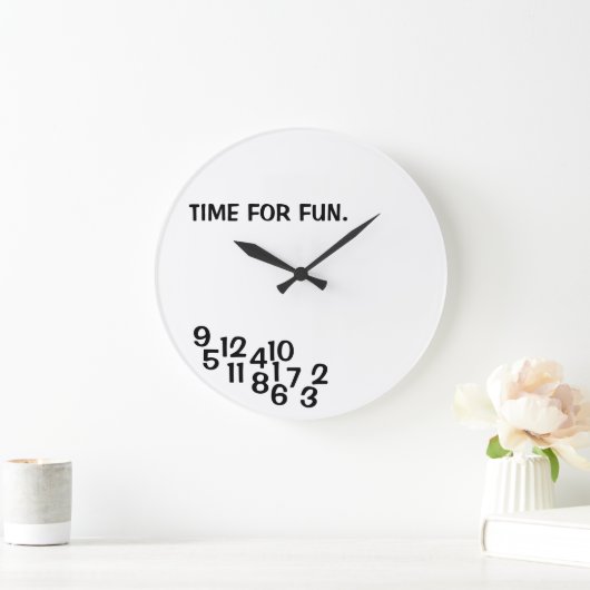 ジョーク時計ごちゃごちゃした数字ジョーク時計 ラージ壁時計 (ホーム)