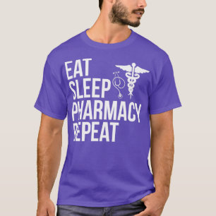 ジョーク薬剤師デザイン食べ引用文睡眠薬剤師 Tシャツ