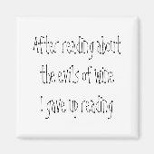 ジョーク黒と白ワイン引用文ギフトおもしろいノベルティ マグネット (正面)