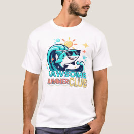 ジョーサムなサマー・クラブ ジョークシャークTシャツ 楽しい夏 Tシャツ