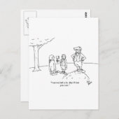 ジョージおもしろいワシントンさくらんぼツリーギフト! ポストカード (正面/裏面)