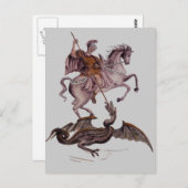 ジョージおよびドラゴン ポストカード (正面/裏面)